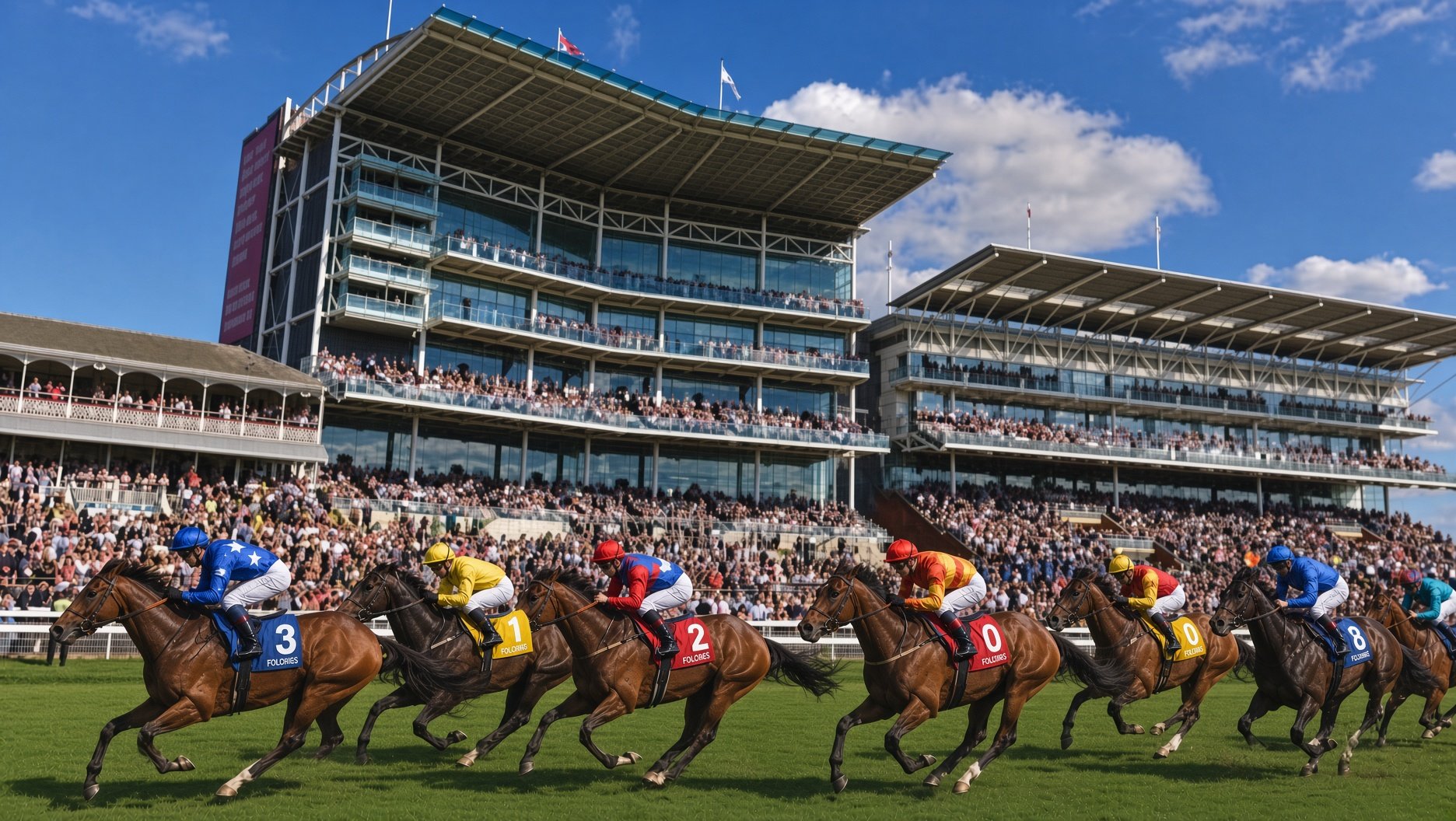 Hero image for the York Ebor weekend betting guide, showing York Racecourse ahead of Nunthorpe Day and Ebor Day.