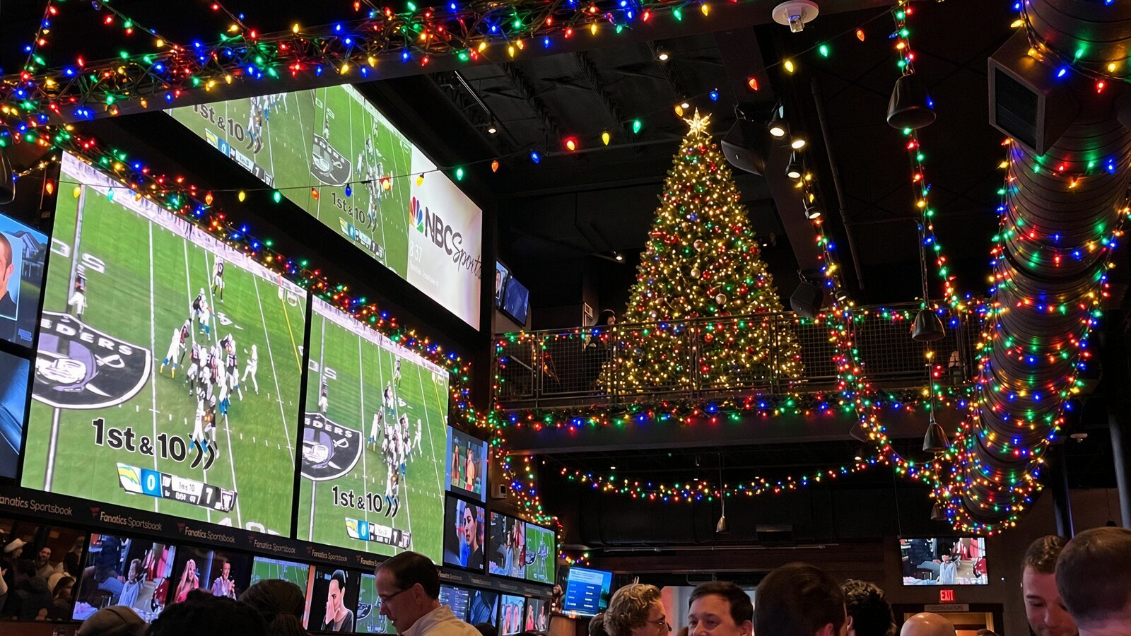 Holiday party venues in Stamford CT at Bobby V's Stamford, set up for a large group celebration.