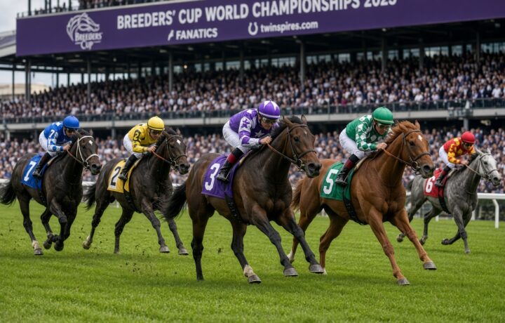 Breeders' Cup Turf 2026 runners racing on the Keeneland turf course