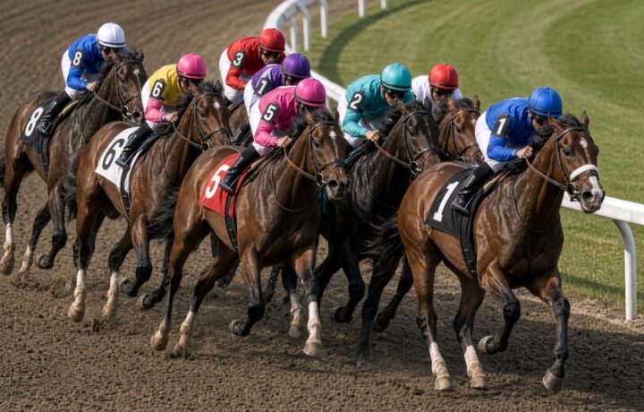 Fans watching racing at a Winners venue as they bet the Breeders' Cup in Connecticut.